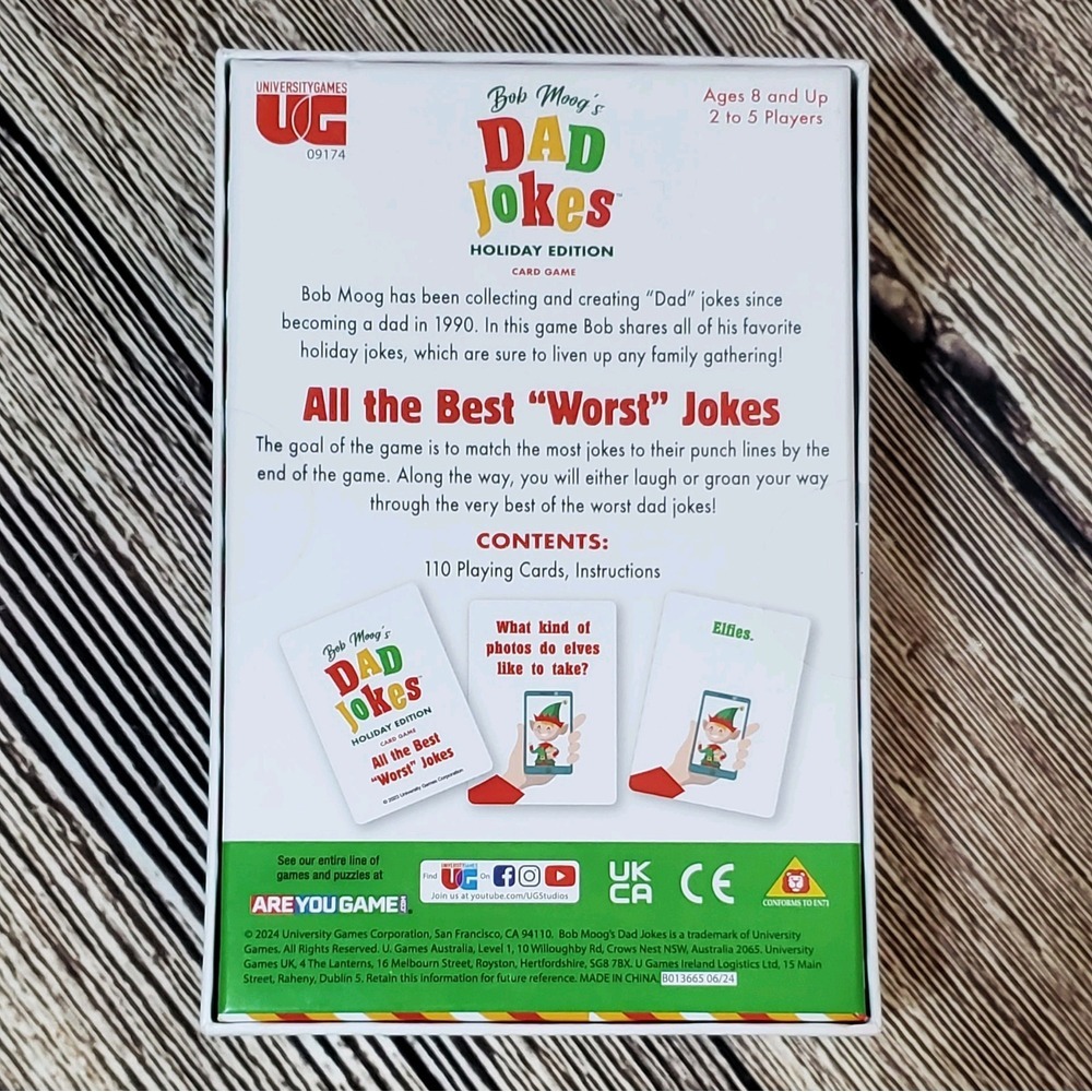 Dad Jokes Holiday Edition Matching Card Game 2024 University Games | Bob Moog's - Picture 2 of 7
